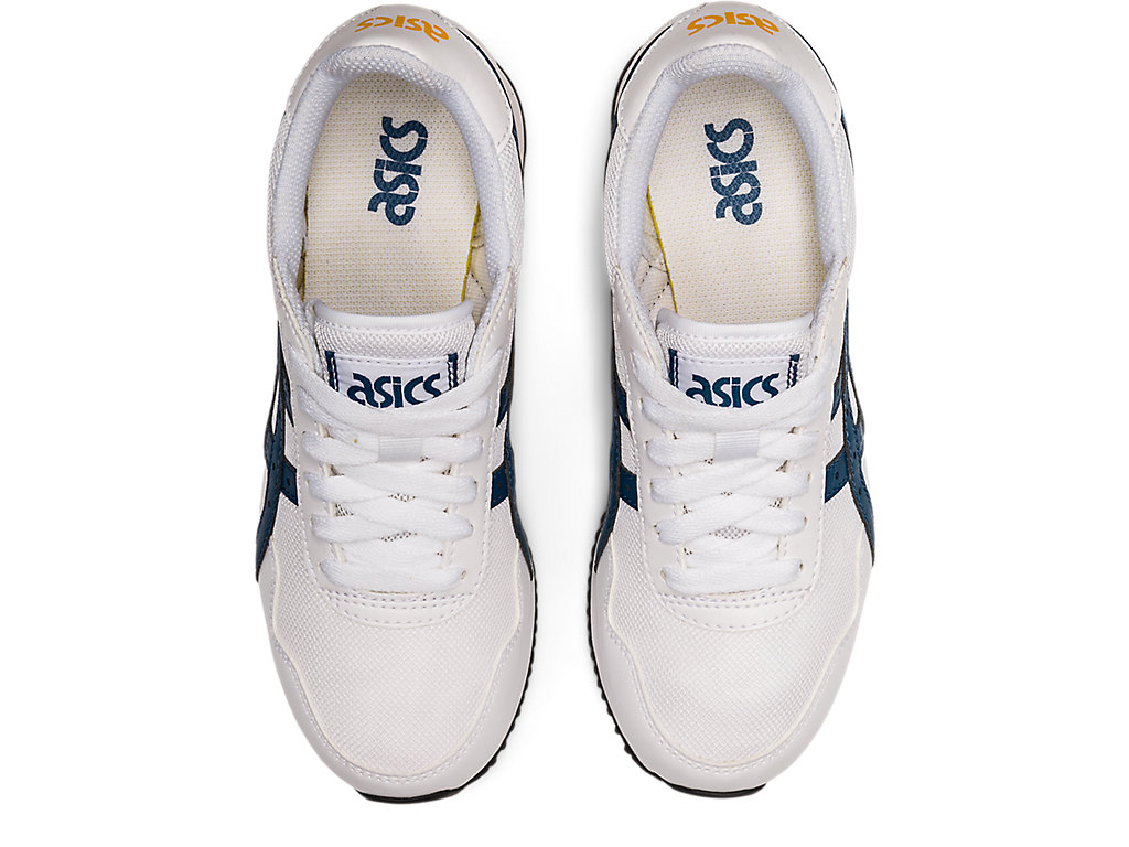 Kids' Asics Tiger Runner Grade School Sneakers White / Light Indigo | 5284-HLSGR