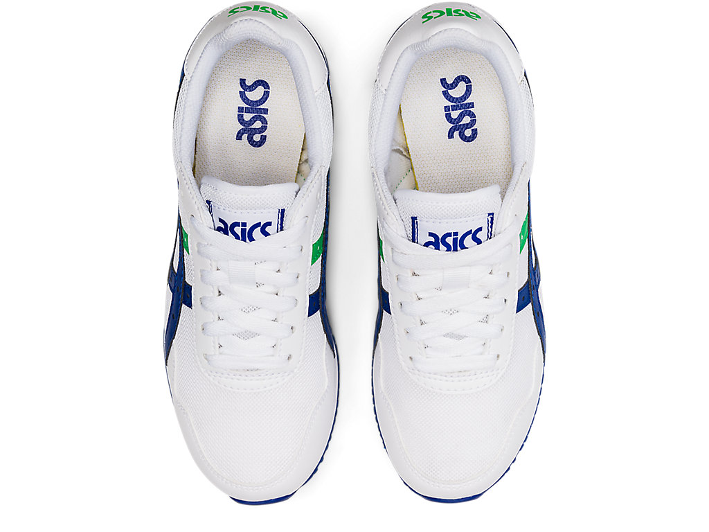 Kids' Asics Tiger Runner Grade School Sneakers White / Blue | 6352-NIUWC