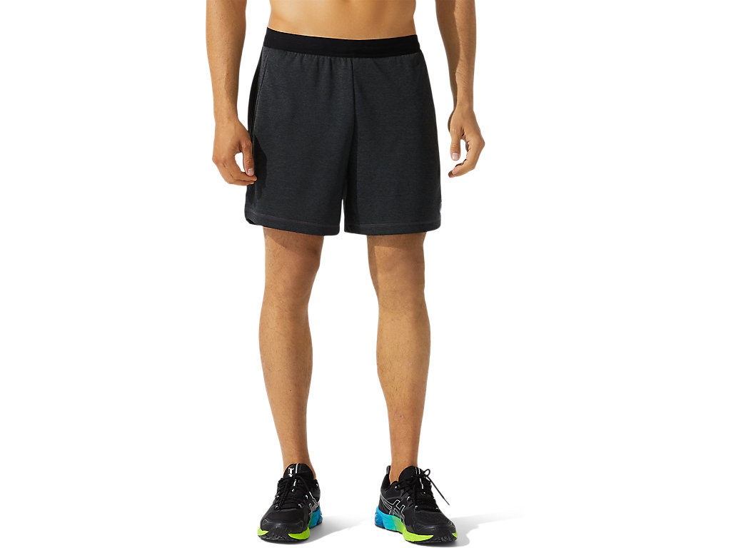 Men\'s Asics 7in Knit Training Shorts Dark Grey | 4837-IFPUH