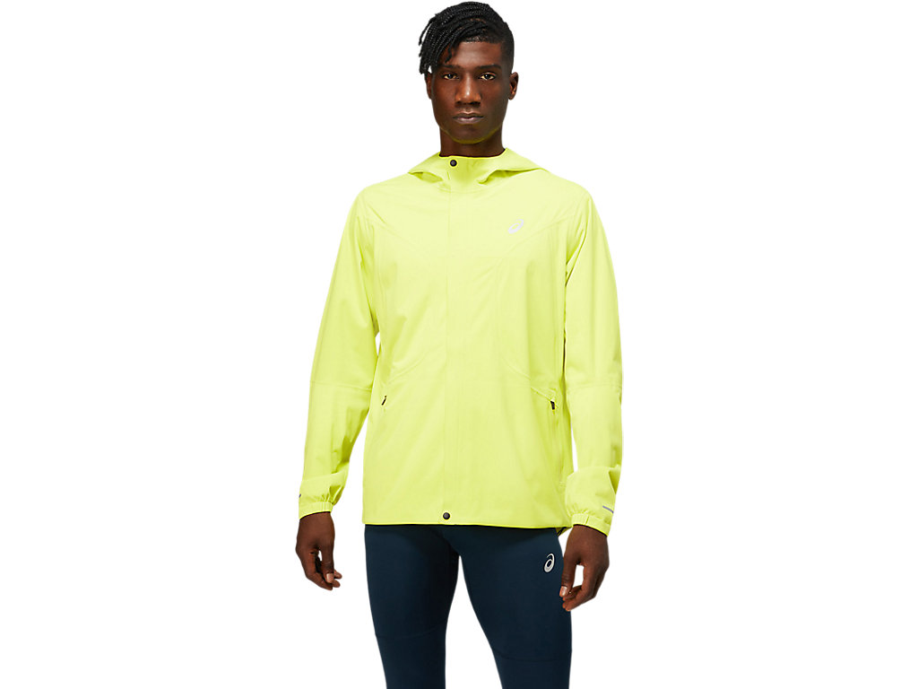 Men\'s Asics Accelerate Jackets Yellow | 2178-HVJPW