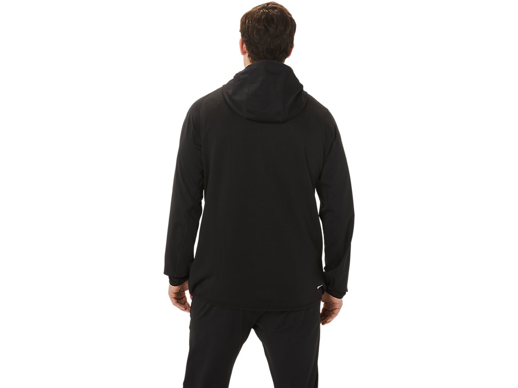 Men's Asics Actibreeze Jacquard Brushed Knit Jackets Black | 6918-LCTOQ