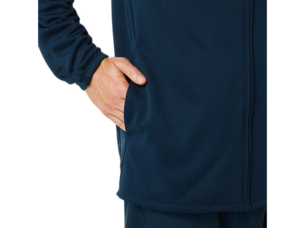 Men's Asics Actibreeze Jacquard Jackets Blue | 5326-QOMZC