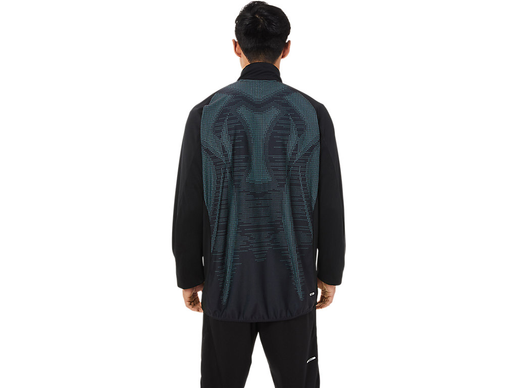 Men's Asics Actibreeze Jacquard Jackets Black | 7406-QCWBZ