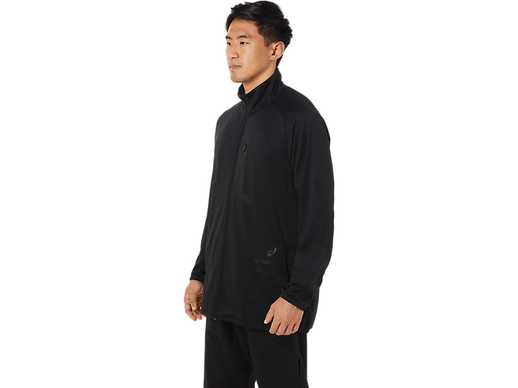 Men's Asics Actibreeze Jacquard Jackets Black | 7406-QCWBZ