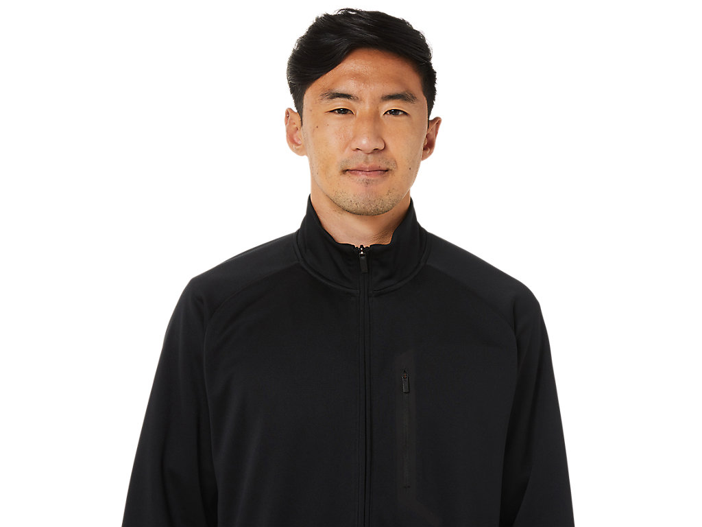 Men's Asics Actibreeze Jacquard Jackets Black | 7406-QCWBZ