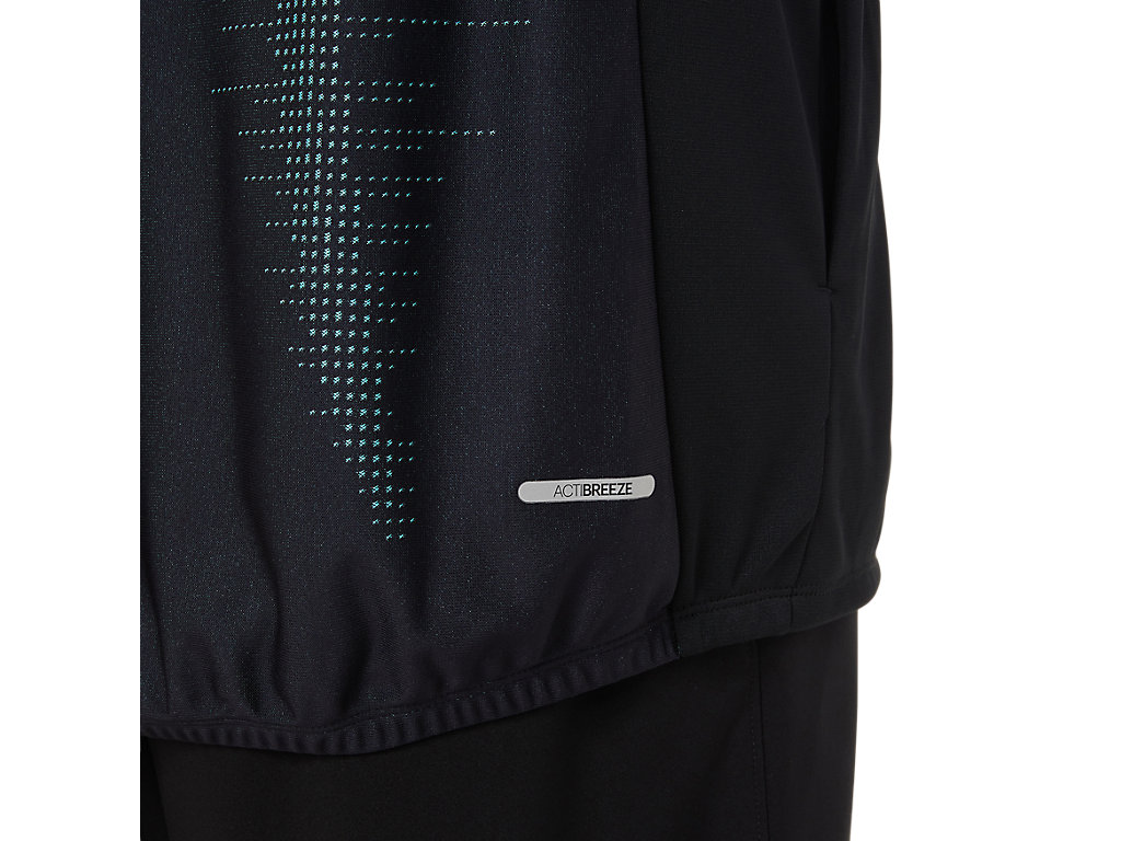 Men's Asics Actibreeze Jacquard Jackets Black | 7406-QCWBZ