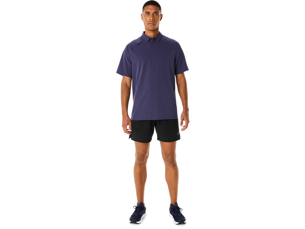 Men's Asics Actibreeze Jacquard T Shirts Indigo | 2836-OCIAJ