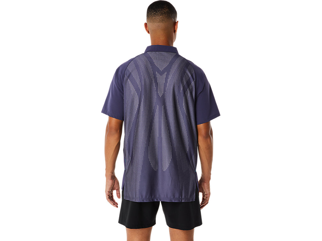 Men's Asics Actibreeze Jacquard T Shirts Indigo | 2836-OCIAJ