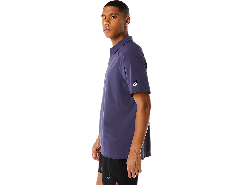 Men's Asics Actibreeze Jacquard T Shirts Indigo | 2836-OCIAJ