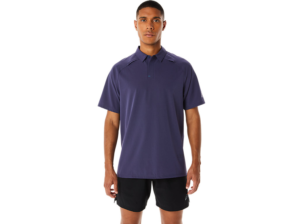 Men\'s Asics Actibreeze Jacquard T Shirts Indigo | 2836-OCIAJ