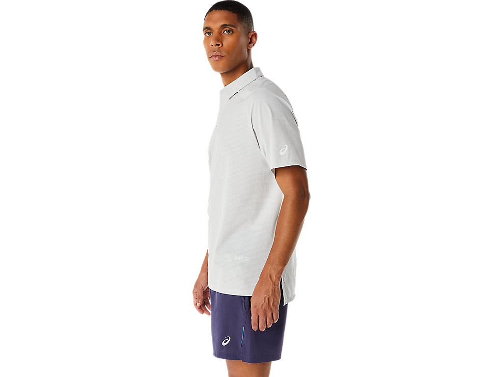 Men's Asics Actibreeze Jacquard T Shirts Grey | 8612-CQWOF