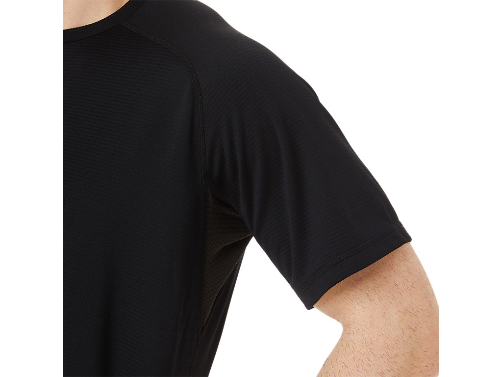 Men's Asics Active Sleeve T Shirts Black | 6953-OHMJR