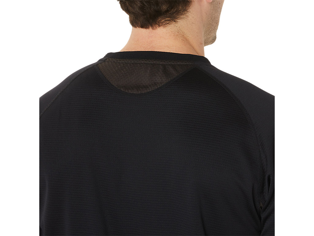 Men's Asics Active Sleeve T Shirts Black | 6953-OHMJR