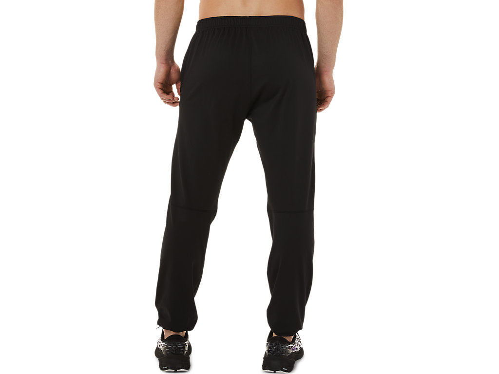 Men's Asics Brushed Knits Pants Black | 9530-RPJYC