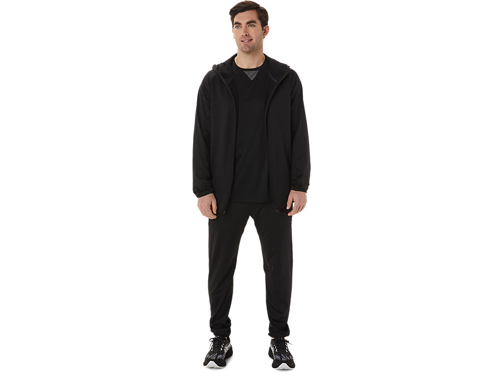 Men's Asics Brushed Knits Pants Black | 9530-RPJYC