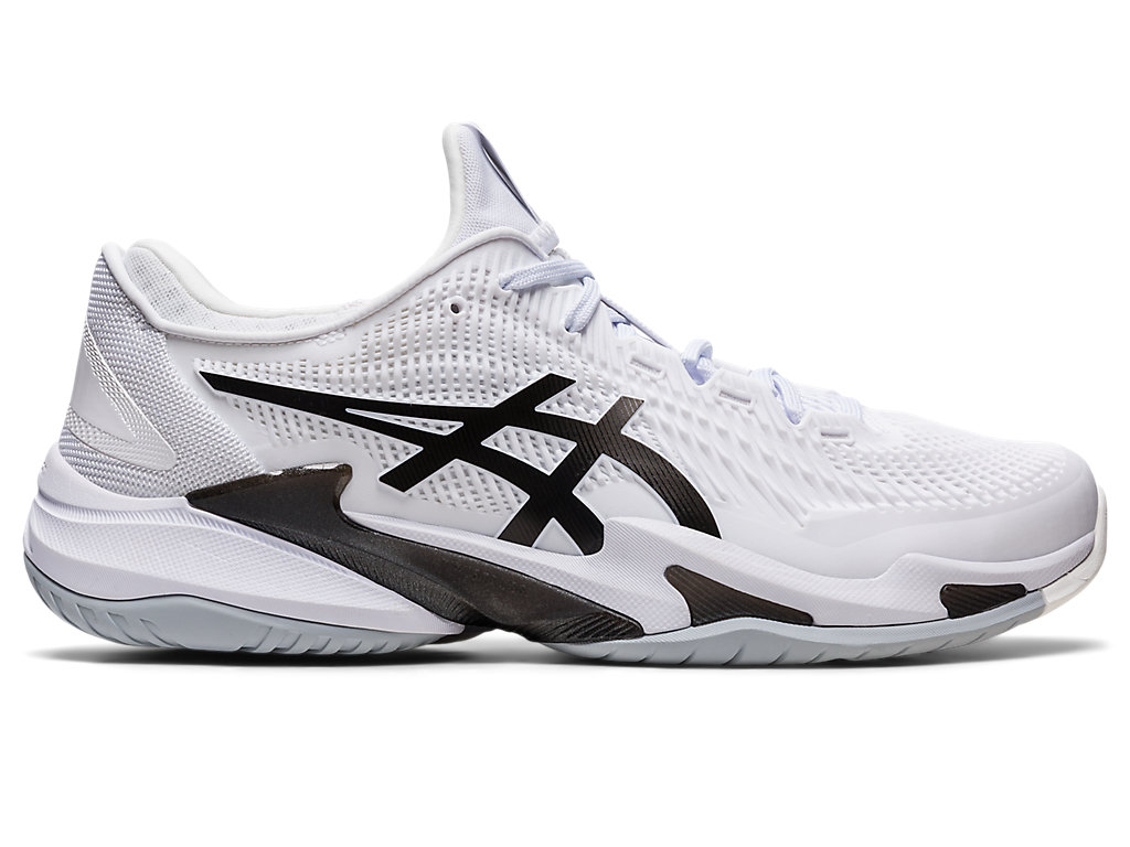 Men\'s Asics Court Ff 3 Tennis Shoes White / Black | 0974-UPMBZ