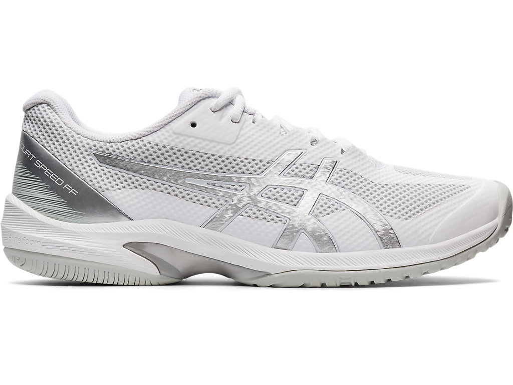 Men\'s Asics Court Speed Ff Tennis Shoes White / Silver | 6093-TJBMK