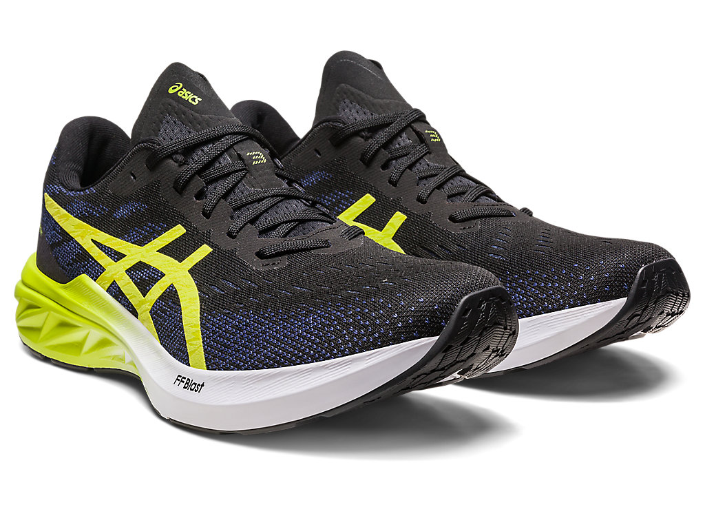 Men's Asics Dynablast 3 Running Shoes Black / Light Green | 2751-FMLRS