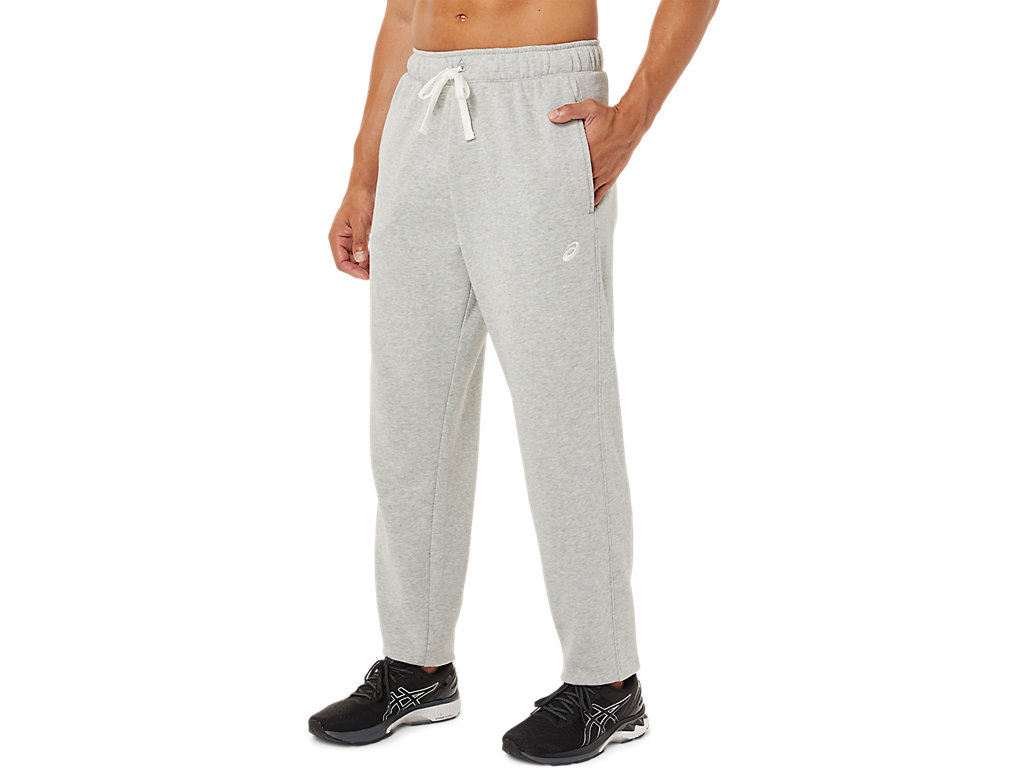 Men's Asics Fleece Tapered Pants Light Grey | 9061-TCUBS