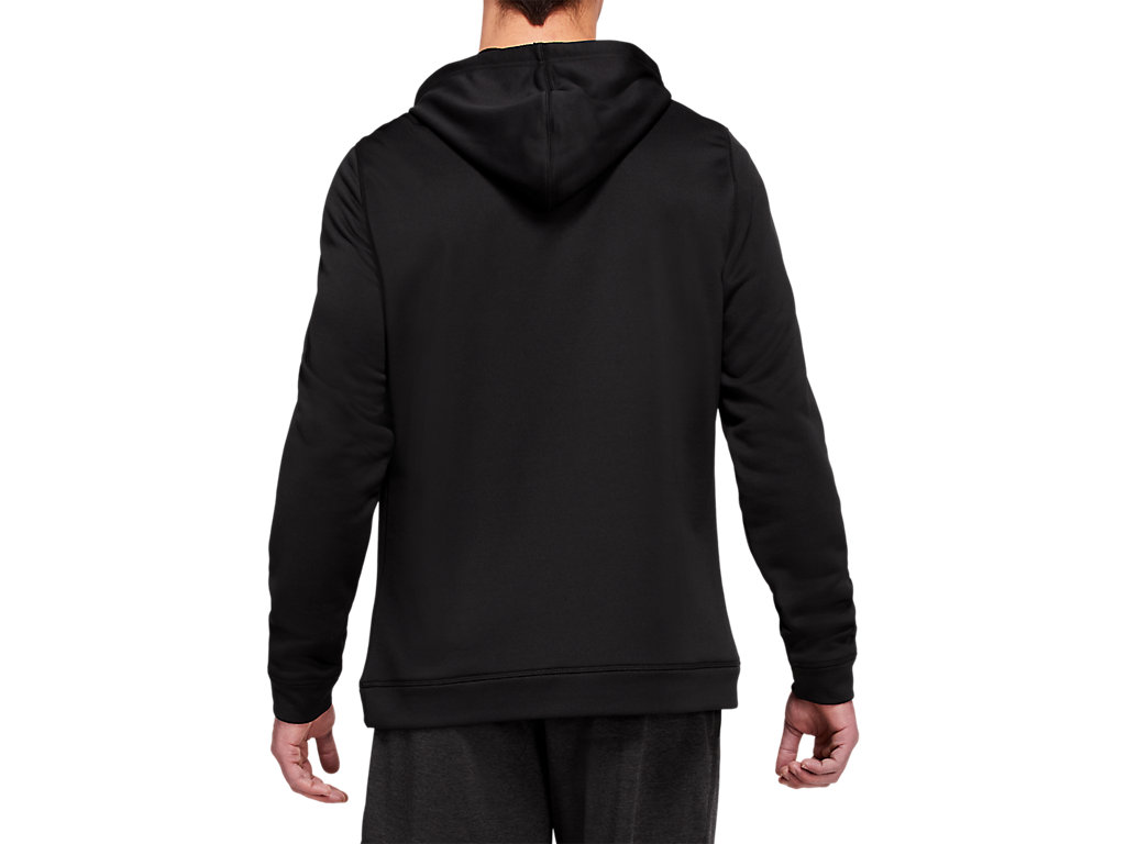 Men's Asics French Terry Hoodie Black / White | 8764-JWTCX