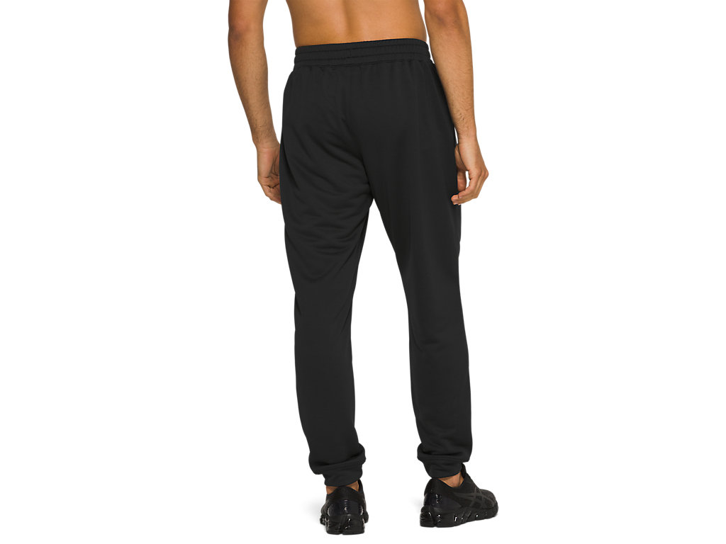 Men's Asics French Terry Jogger Pants Black | 4627-WCGKA