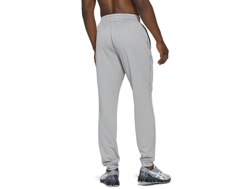 Men's Asics French Terry Jogger Pants Grey | 7682-DBEAW