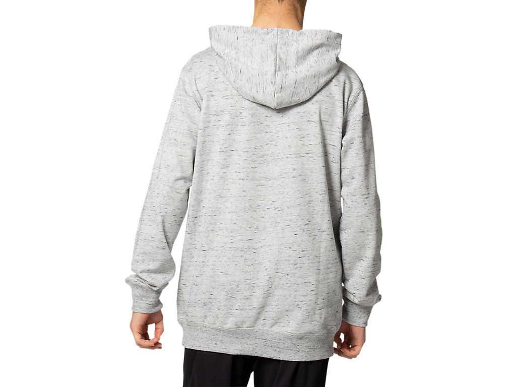 Men's Asics French Terry Pullover Hoodie Grey | 8063-AIQGX