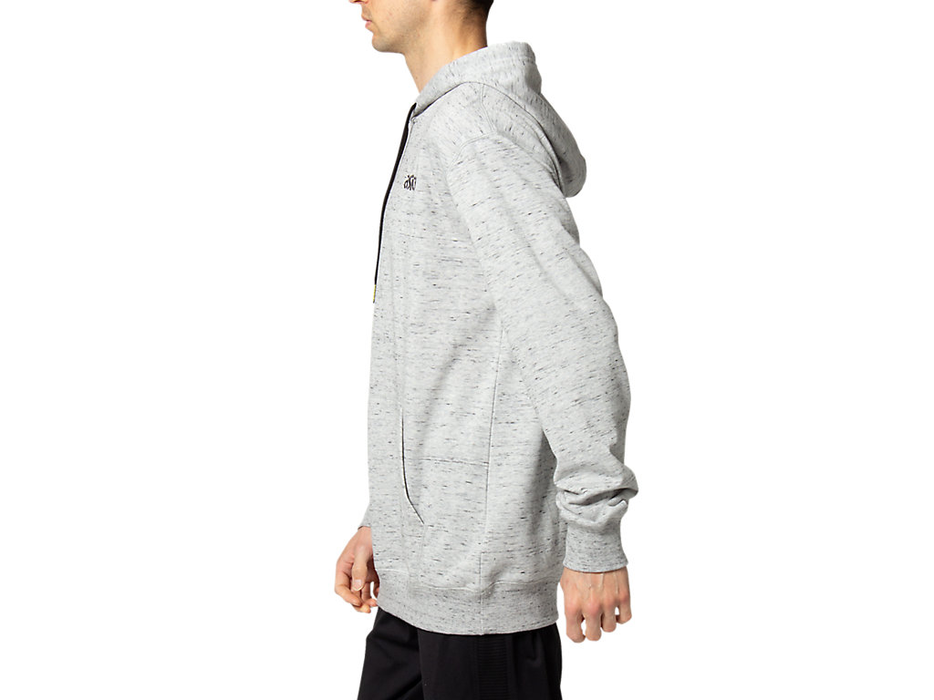 Men's Asics French Terry Pullover Hoodie Grey | 8063-AIQGX