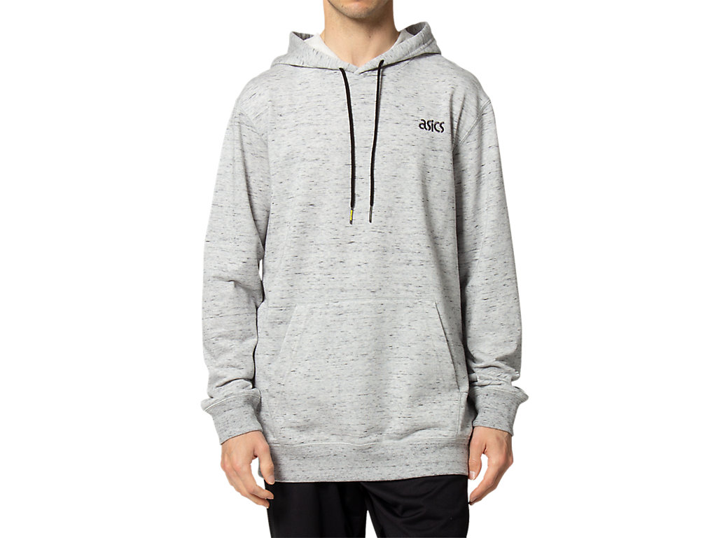 Men\'s Asics French Terry Pullover Hoodie Grey | 8063-AIQGX