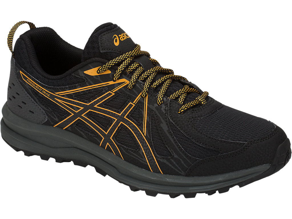 Men's Asics Frequent Trail Trail Running Shoes Black / Black | 7836-LUBPF