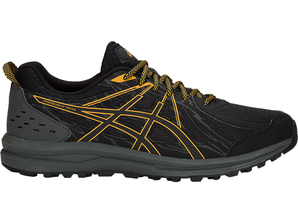 Men\'s Asics Frequent Trail Trail Running Shoes Black / Black | 7836-LUBPF