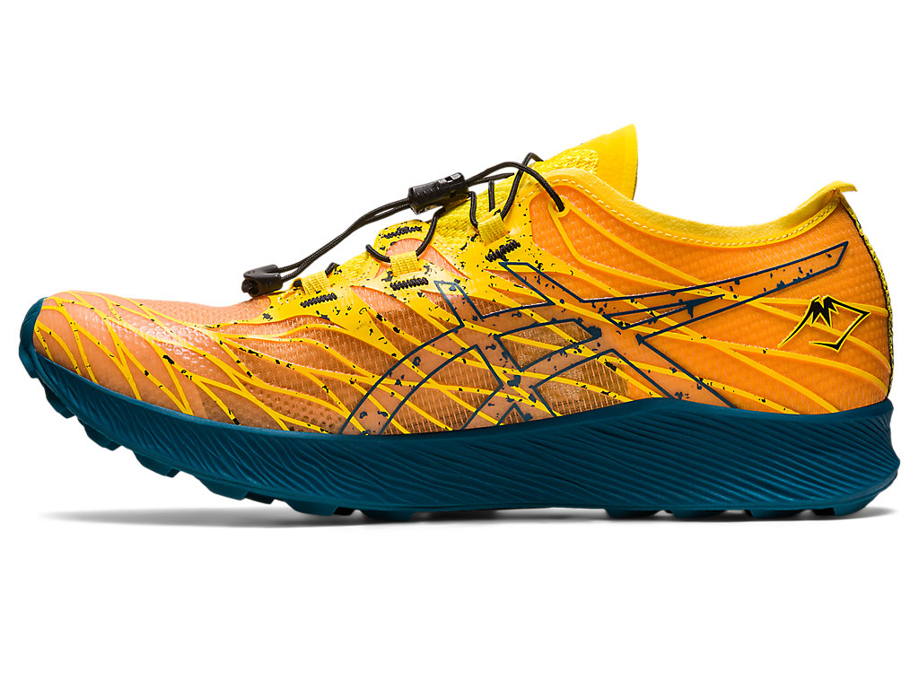 Men's Asics Fujispeed Trail Running Shoes Yellow / Turquoise | 8390-BMXNK