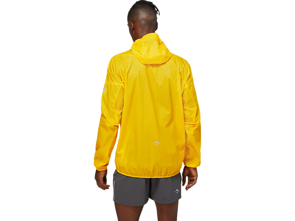 Men's Asics Fujitrail Jackets Yellow | 3926-MADSH