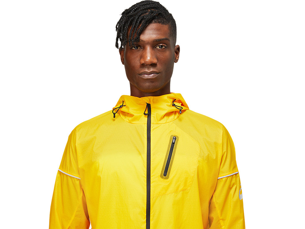 Men's Asics Fujitrail Jackets Yellow | 3926-MADSH