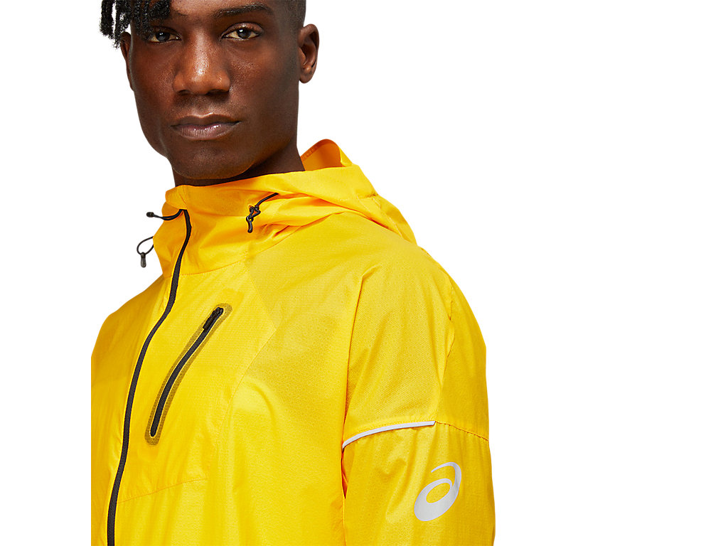 Men's Asics Fujitrail Jackets Yellow | 3926-MADSH