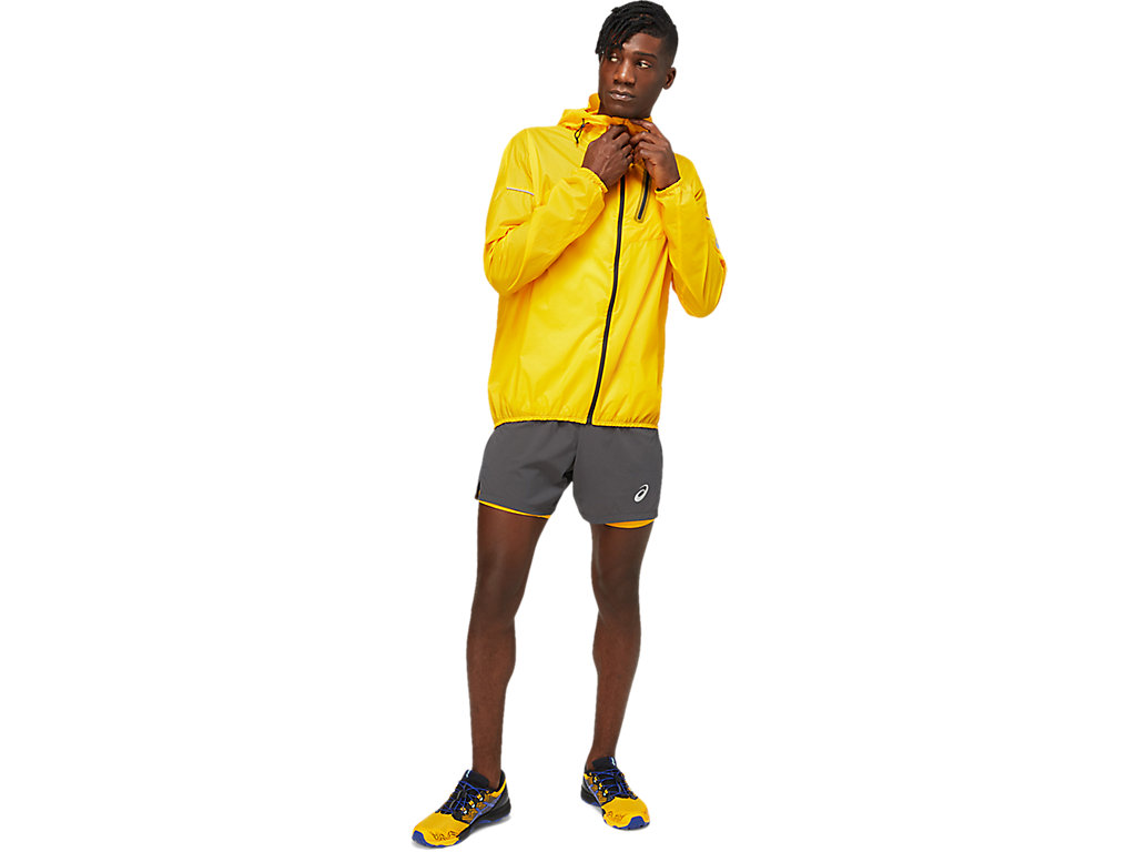 Men's Asics Fujitrail Jackets Yellow | 3926-MADSH