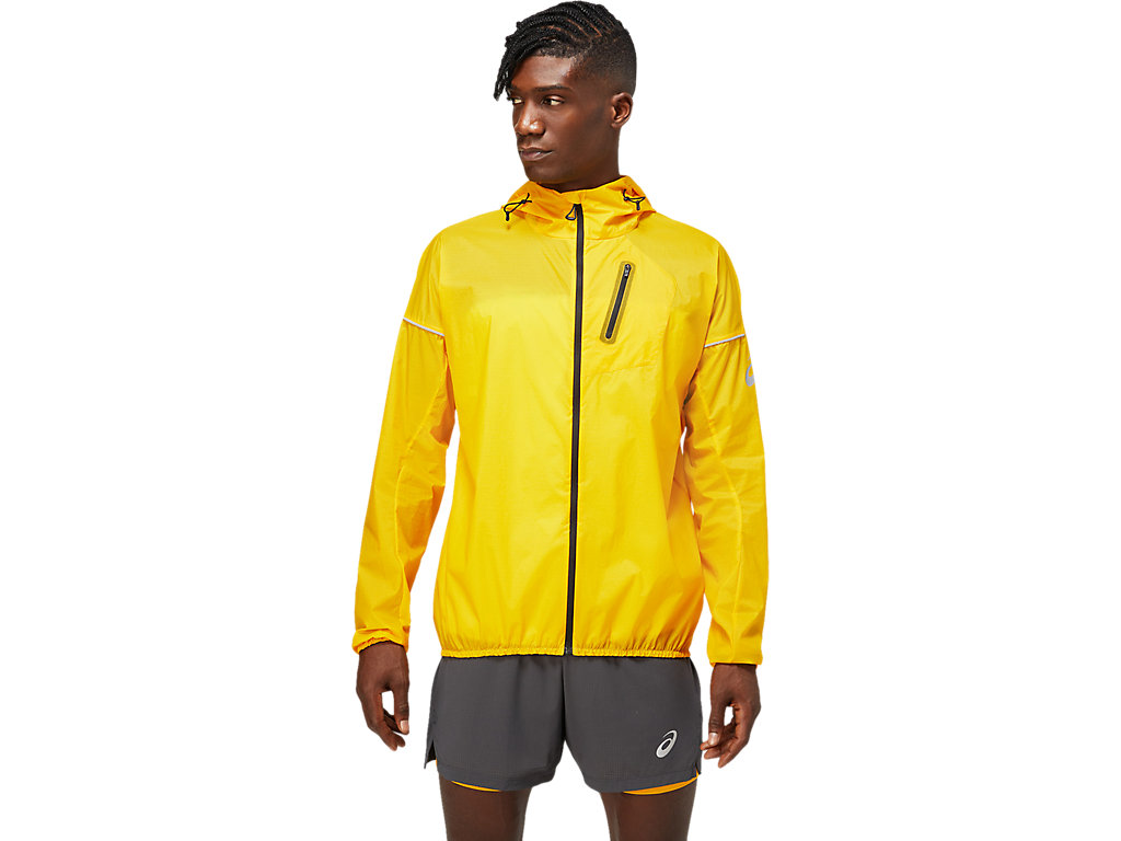 Men\'s Asics Fujitrail Jackets Yellow | 3926-MADSH