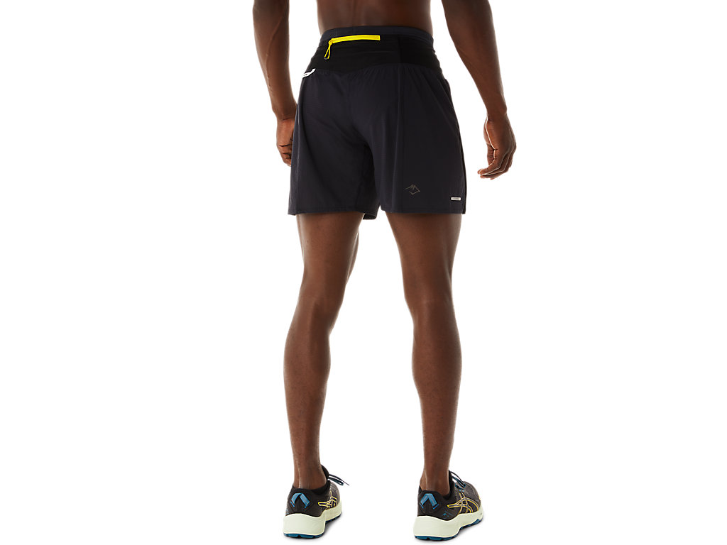 Men's Asics Fujitrail Shorts Black | 5683-HUTFY