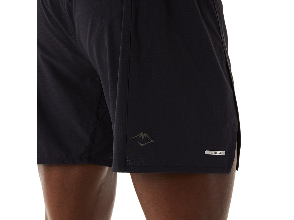 Men's Asics Fujitrail Shorts Black | 5683-HUTFY