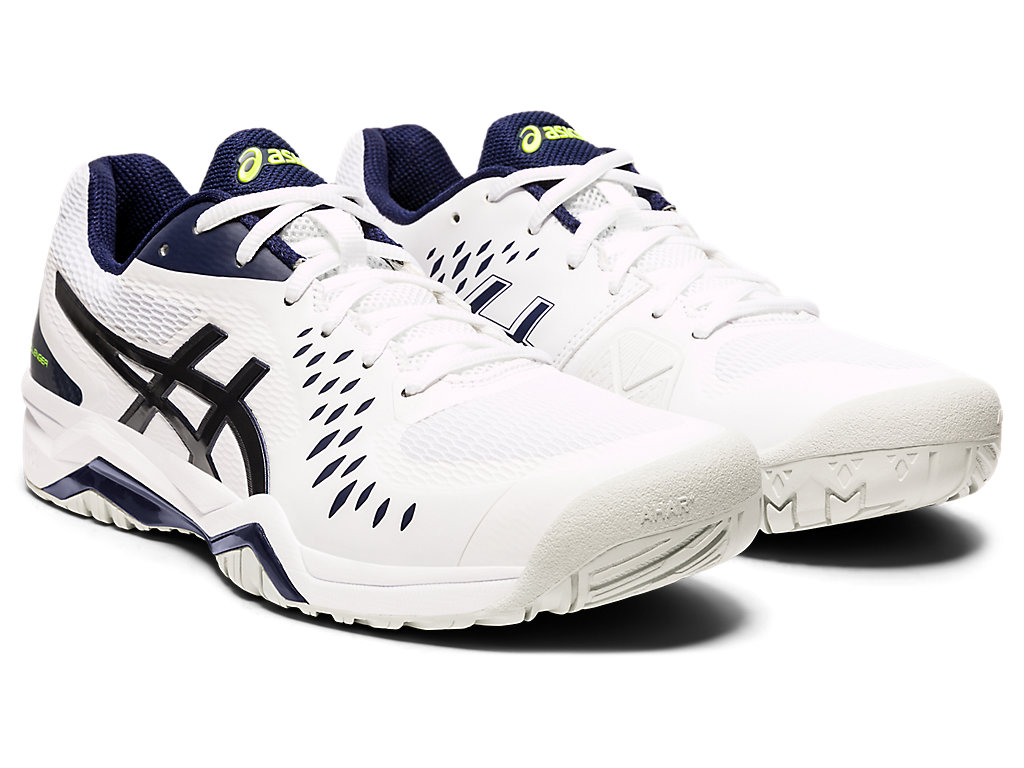 Men's Asics Gel-Challenger 12 Tennis Shoes White / Navy | 1746-TSWAU