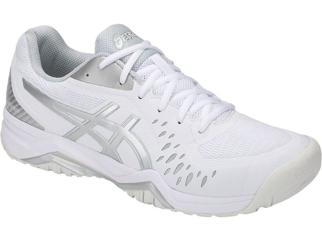 Men's Asics Gel-Challenger 12 Tennis Shoes White / Silver | 8725-FPGJR