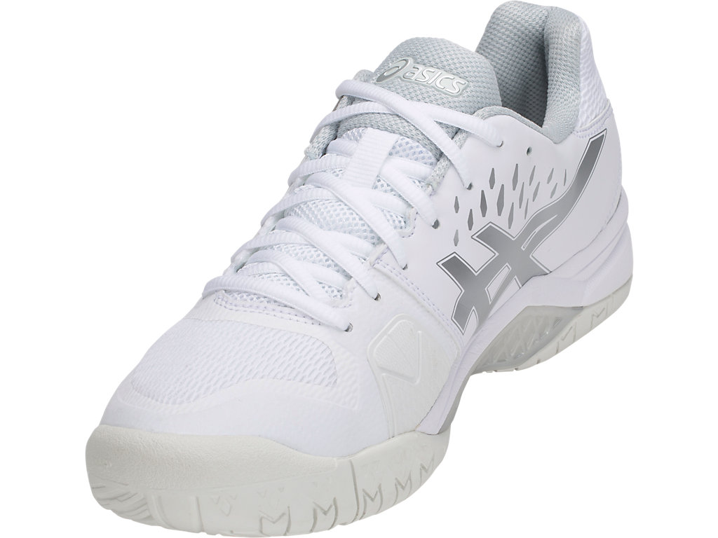 Men's Asics Gel-Challenger 12 Tennis Shoes White / Silver | 8725-FPGJR