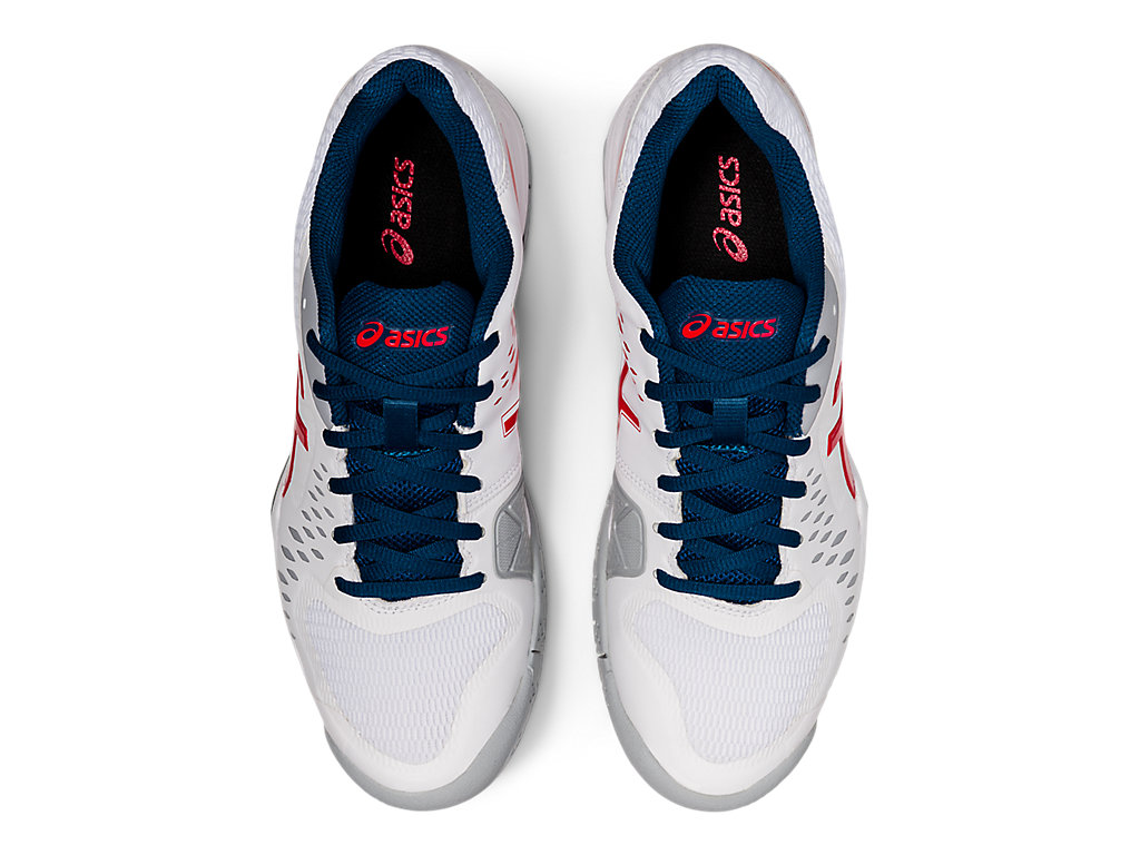 Men's Asics Gel-Challenger 12 Tennis Shoes White / Red | 9852-YGJWF