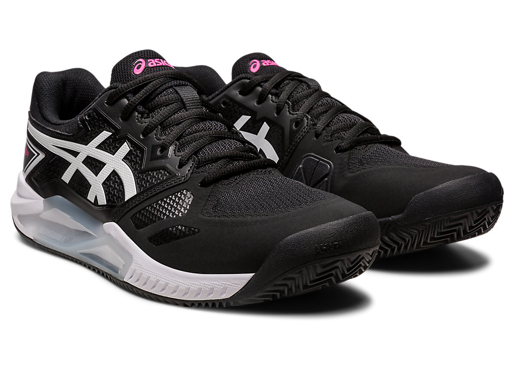 Men's Asics Gel-Challenger 13 Clay Tennis Shoes Black / Pink | 8260-VKTJX