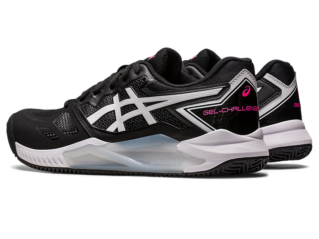 Men's Asics Gel-Challenger 13 Clay Tennis Shoes Black / Pink | 8260-VKTJX