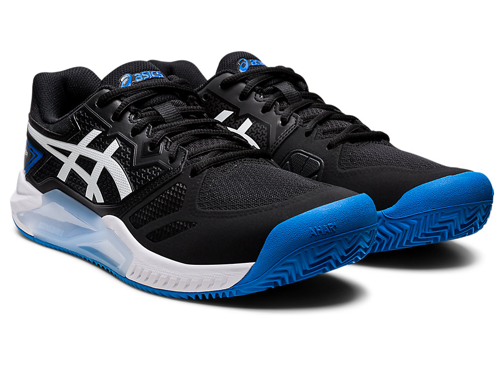 Men's Asics Gel-Challenger 13 Clay Tennis Shoes Black / Blue | 8637-KYAPT