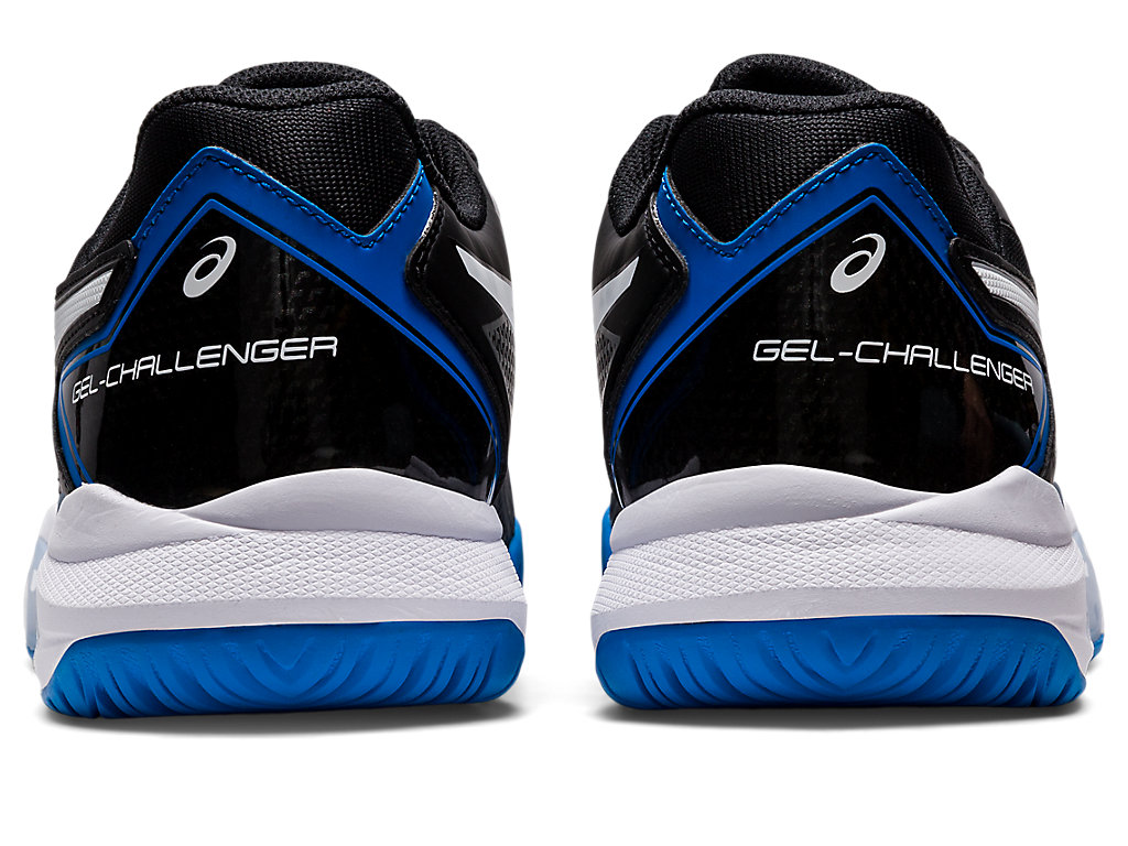 Men's Asics Gel-Challenger 13 Tennis Shoes Black / Blue | 4502-VJNDX