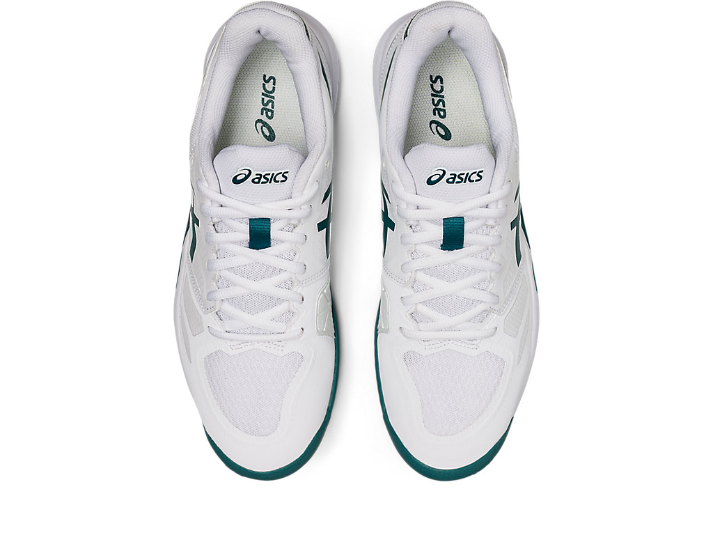 Men's Asics Gel-Challenger 13 Tennis Shoes White / Deep Green | 7903-JUCAK