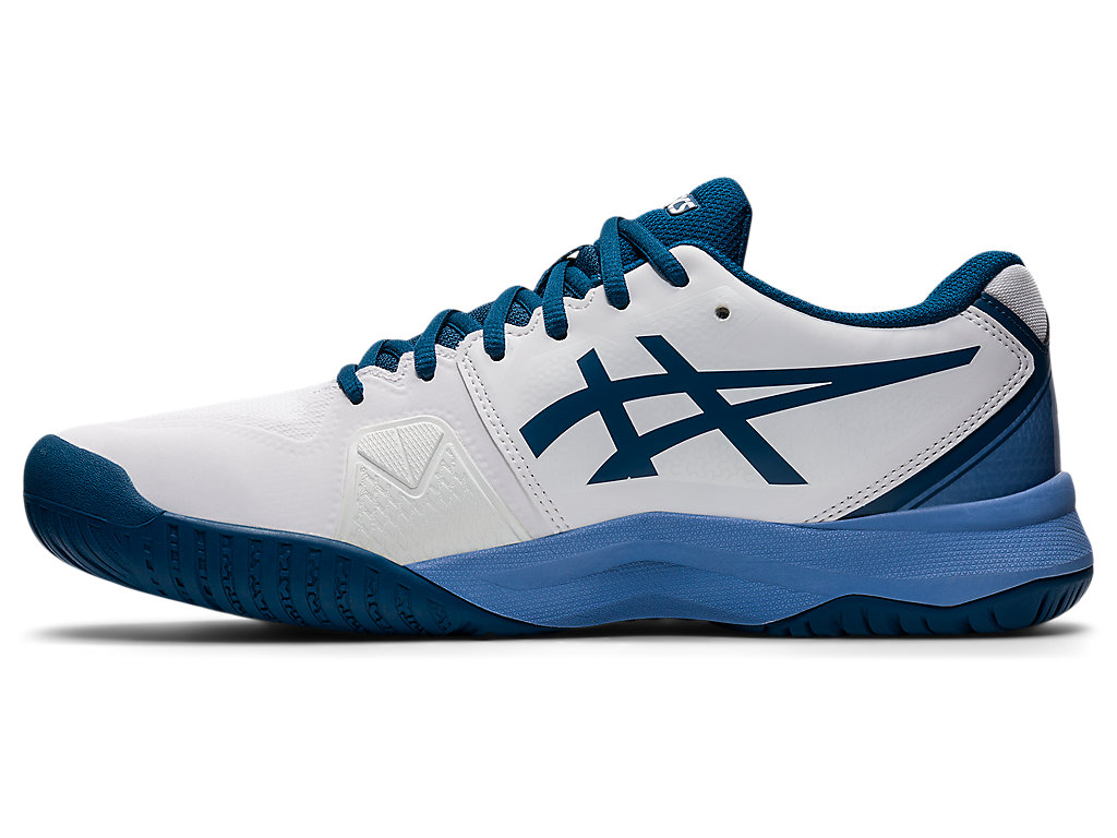 Men's Asics Gel-Challenger 13 Tennis Shoes White / Light Indigo | 8634-KCQDT