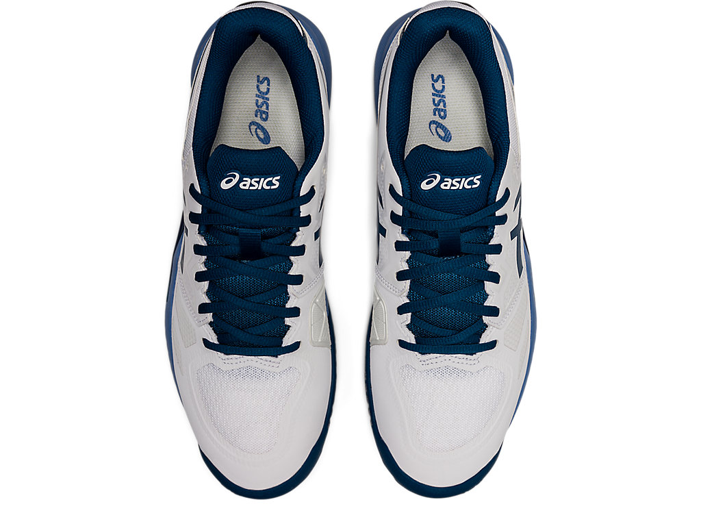 Men's Asics Gel-Challenger 13 Tennis Shoes White / Light Indigo | 8634-KCQDT